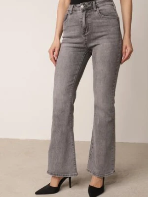 Szare Jeansy Dzwony z Regularnym Stanem z Bawełną i Domieszką Wiskozy Peigenia milas91