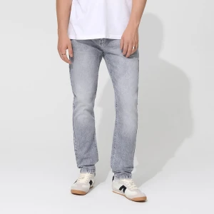 Szare jeansy slim fit z efektem sprania House