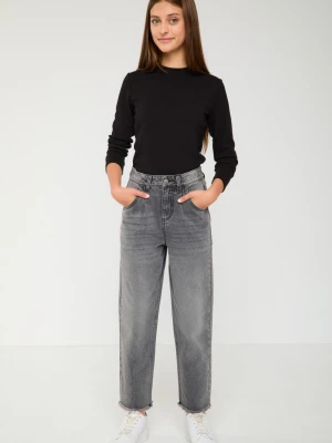 Szare jeansy typu slouchy