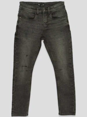 Szare jeansy z przeszyciami Reporter