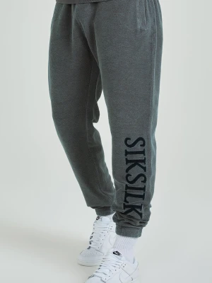 Szare joggery męskie heavyweight loopback relaxed fit SikSilk
