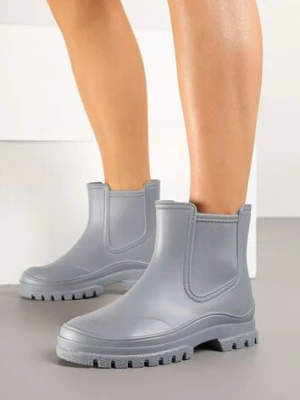 Szare Kalosze w Stylu Sztybletów Aslovia