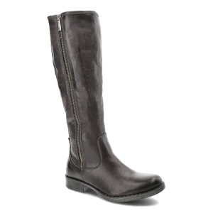 Kozaki damskie Carinii, ocieplane na płaskiej podeszwie, szare, B1899_-157-057-000-852