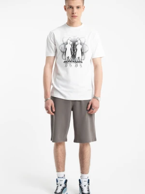 Szare krótkie spodenki dresowe bez nadruków Reporter Young