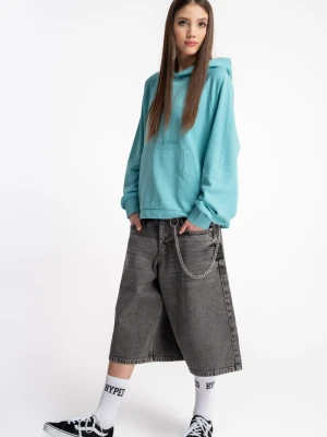 Szare krótkie spodenki jeansowe model JORTS Reporter Young
