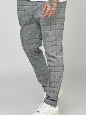 Szare męskie spodnie joggery o zwężanym kroju SikSilk