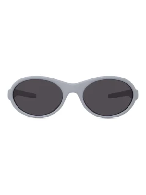 Szare Owalne Okulary Przeciwsłoneczne z Zintegrowanymi Osłonami Bocznymi Givenchy