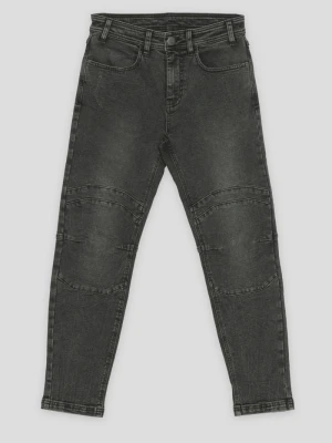 Szare proste jeansy z przeszyciami Reporter