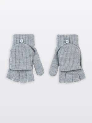 Szare rękawiczki z nakładką na palce Reporter