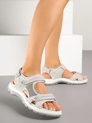 Szare Sandały Vices z Ozdobną Perforacją Reitoria