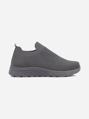 Szare Siateczkowe Buty Sportowe Sneakersy o Wsuwanym Fasonie Abhold Bellamila