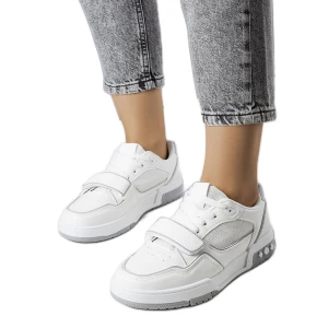 Szare sneakersy damskie Ollie białe Inna marka