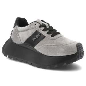 Szare Sneakersy Filippo Stylowe Obuwie Damskie Na Platformie