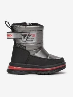 Szare Śniegowce na Grubej Podeszwie z Naszywką Riantsoa