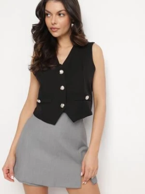 Szare Spódnico-Szorty Krótkie z Rozcięciem na Boku Irindel bisou's project