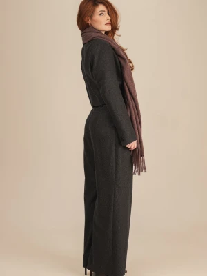 Szare spodnie damskie - wełna i kaszmir -  Aston LAÏF