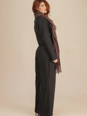 Szare spodnie damskie z wełny i kaszmiru -  Aston LAÏF