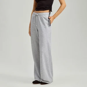 Szare spodnie dresowe mid waist wide leg House