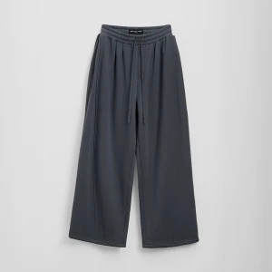 Szare spodnie dresowe super baggy z grubej dzininy heavy weight House