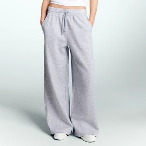 Szare spodnie dresowe wide leg z dżetami House