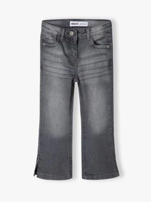 Szare spodnie jeansowe dziewczęce rozkloszowane Minoti
