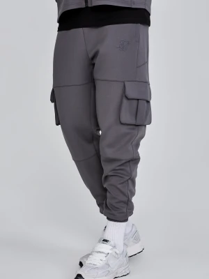 SikSilk Męskie Szare Spodnie Cargo Joggers