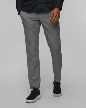 Szare spodnie z lnem męskie Alberto Lou-J - Luxury Linen