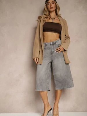 Szare Szorty Jeansowe Bermudy Baggy Talienne milas91