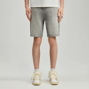 Szare szorty jeansowe slim fit relaxed przed kolano House