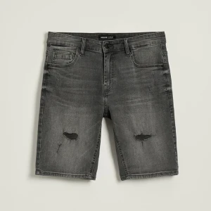 Szare szorty jeansowe z przetarciami House