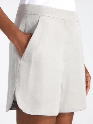 SZARE SZORTY LEN I WISKOZA LEKKIE I ELEGANCKIE LIVIANA CONTI