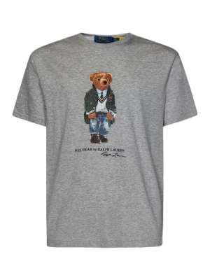 Szare T-shirty i Pola z Polo Bear Grafiką Polo Ralph Lauren
