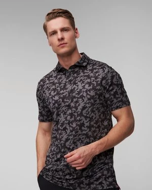 Szaro-czarne Polo Męskie Moro G/fore Mapped Icon Camo Tech Jersey Polo