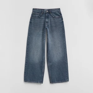 Szaro-granatowe jeansy baggy fit mid waist House