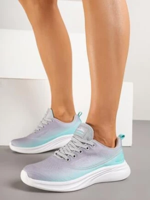 Szaro-Miętowe Buty Sportowe Sneakersy na Piankowej Podeszwie Talirens