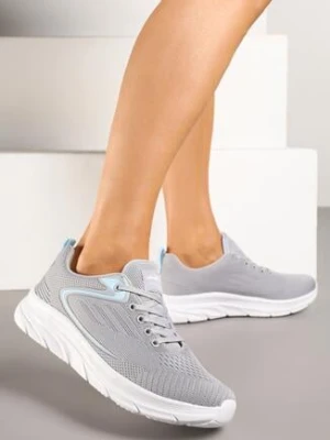 Szaro-Niebieskie Buty Sportowe Sneakersy z Siateczki Uloniria badoxx