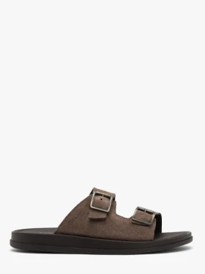 Szarobrązowe klapki męskie Ryłko