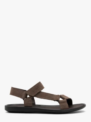 Szarobrązowe sandały męskie na rzep Ryłko