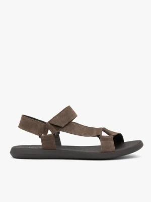 Szarobrązowe sandały na rzep Ryłko