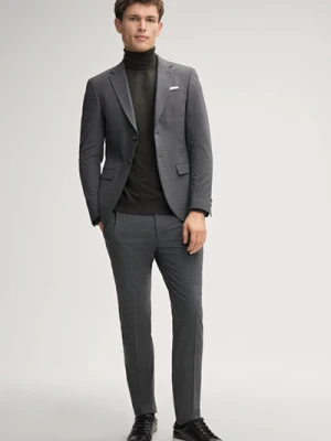 Szary garnitur Damon Gun w kratę Joop