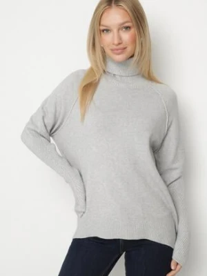 Szary Klasyczny Golf z Dodatkiem Kaszmiru Zoirmosa tandem