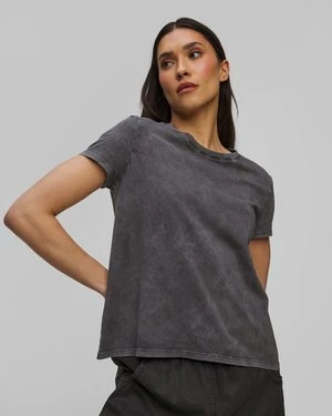 Szary Marmurkowy T-shirt Damski Deha