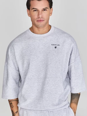 Szary męski sweter cut off SikSilk