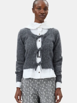 SZARY MOHEROWY SWETER GANNI