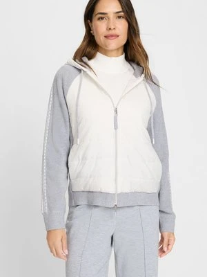 Szary pikowany sweter damski Henny z kapturem – Cosmic Chic Olsen