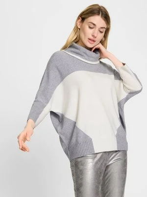 Szary sweter damski Olivia z wełną merino– Cosmic Chic Olsen