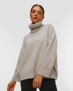 Szary Sweter Kaszmirowy Damski Kujten Diana