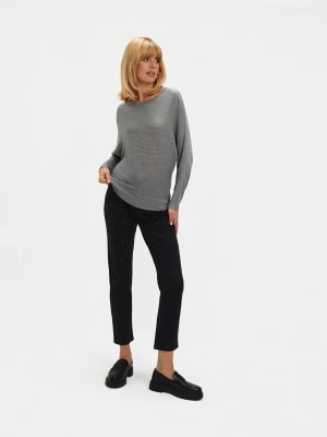 Szary sweter z rękawem typu nietoperz Top Secret