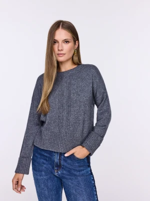 Szary sweter z wełną i kaszmirem TARANKO