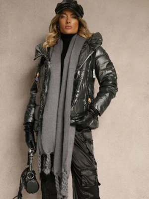 Szary Szalik z Frędzlami Nomiyana